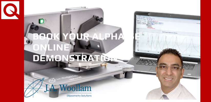 Book your alpha-SE ellipsometer online demo now!