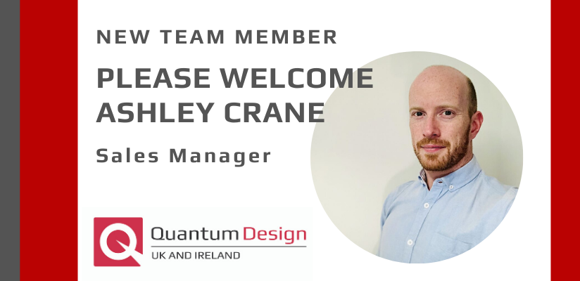 New Team Member Ashley Crane Quantum Design UK and Ireland