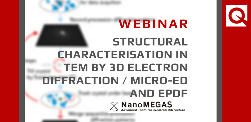 WEBINAR | Structural Characterisation in TEM by 3D Electron Diffraction / Micro-ED and ePDF