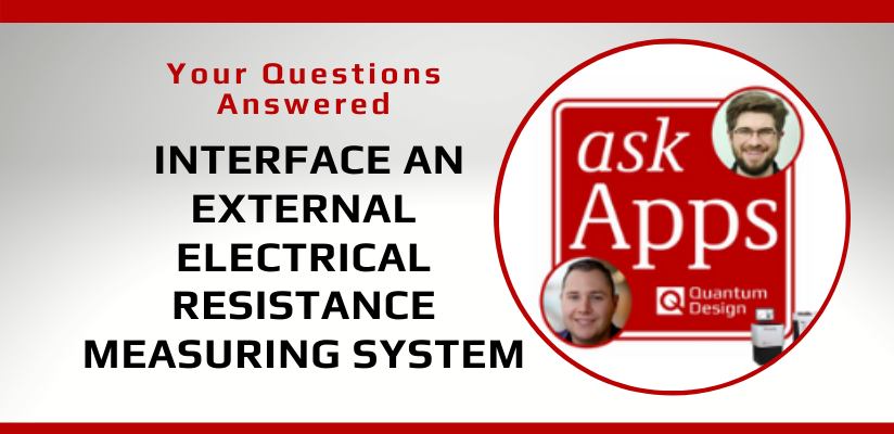 How do we interface an external electrical resistance measuring system to the Dynacool® PPMS® or MPMS®3 system?
