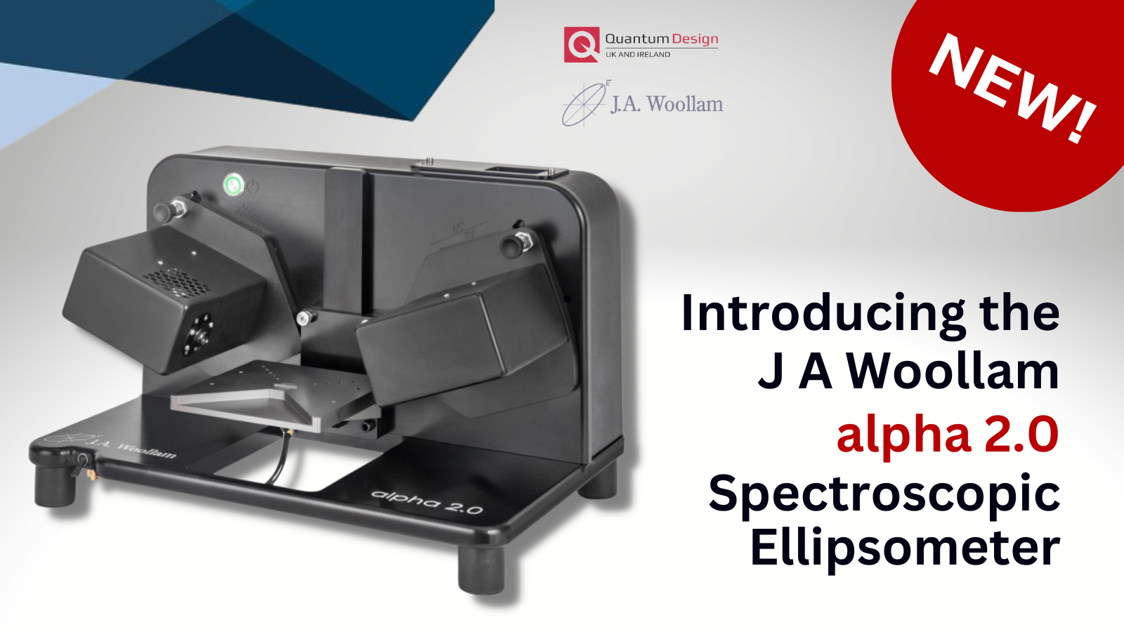 Introducing the J.A. Woollam alpha 2.0 Ellipsometer