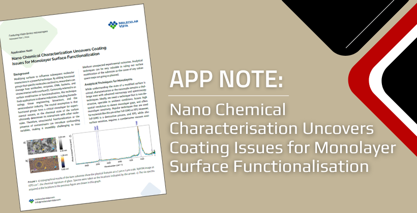 App Note Nano Chemical Characterisation Uncovers Coating Issues for Monolayer Surface Functionalisation
