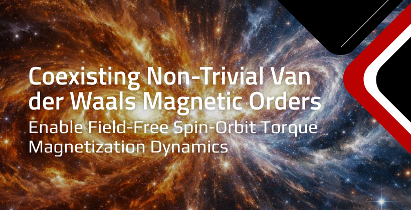 Coexisting non-trivial van der Waals magnetic orders enable field-free spin-orbit torque magnetisation dynamics